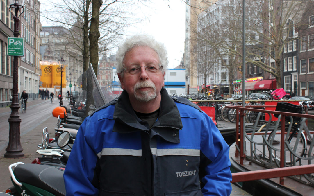 Ruud als coördinator op het Leidseplein in Amsterdam